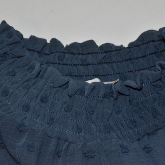 Monteau Swiss Dot Semi Sheer 3/4 Sleeve Blouse Size XS - Picture 6 of 14